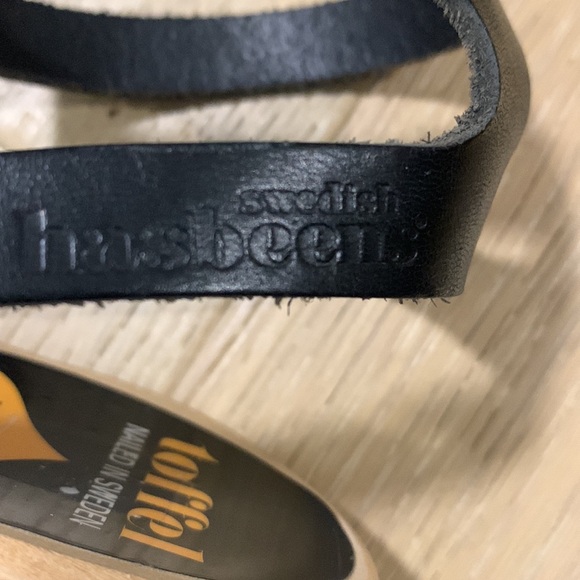 Swedish Hasbeens Toffel clog black   Sandals size 38 - Picture 7 of 7